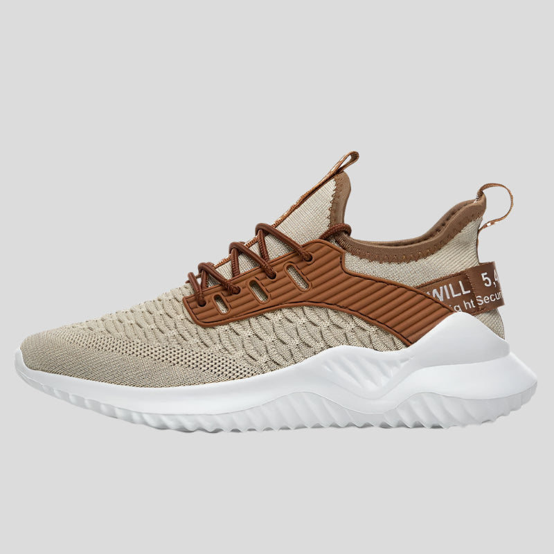 Celonox Tan Knit & Ribbed Brown Cage Runners